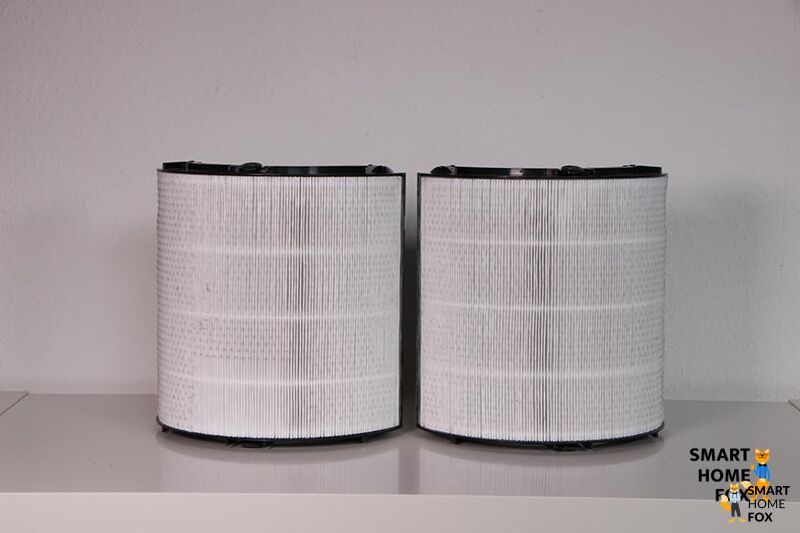 Dirty filters of the air purifier